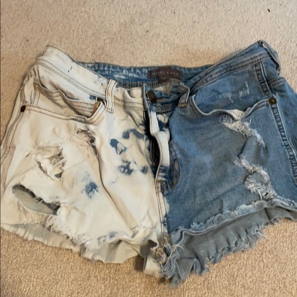 Kendall & Kylie Pants - Kendall & Kylie acid wash denim shorts
